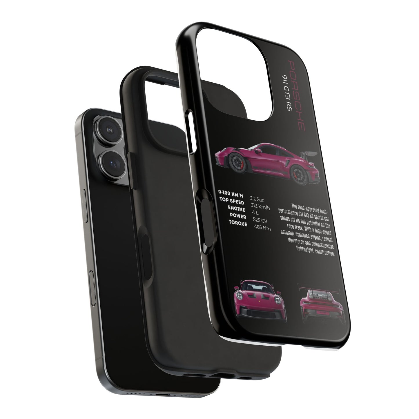 Pink Porsche 911 GT3 RS phone case