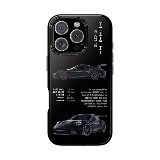 Black Porsche 911 GT3 RS phone case